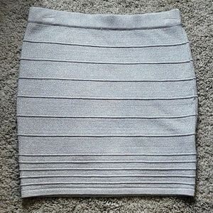 Silver Mini Skirt